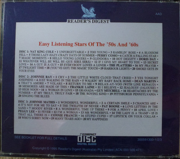 Various : Easy Listening Stars Of The '50s And '60s (5xCD, Comp, RM + 2xBox)