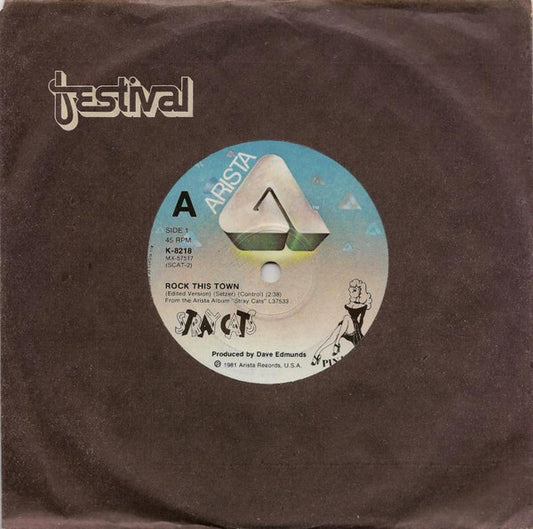 Stray Cats : Rock This Town (7", Single)