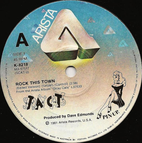 Stray Cats : Rock This Town (7", Single)