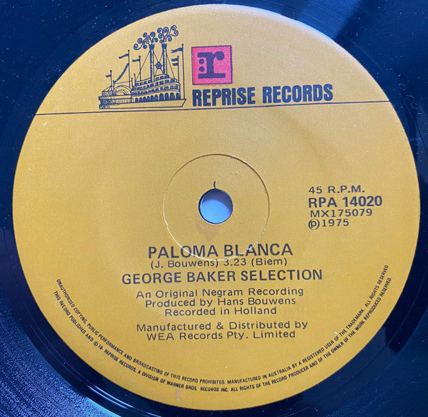George Baker Selection : Paloma Blanca (7", Single)