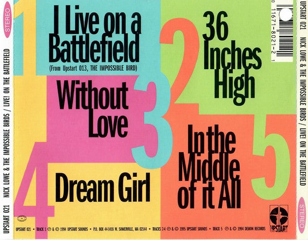 Nick Lowe & The Impossible Birds : Live! On The Battlefield (CD, EP)