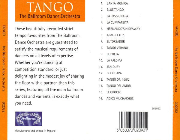 The Ballroom Dance Orchestra : Come Dancing - Tango (CD, Album)