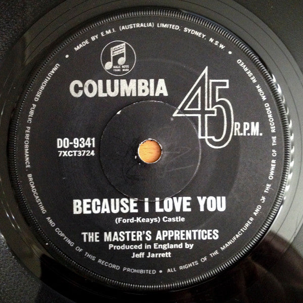 The Master's Apprentices : Because I Love You (7")