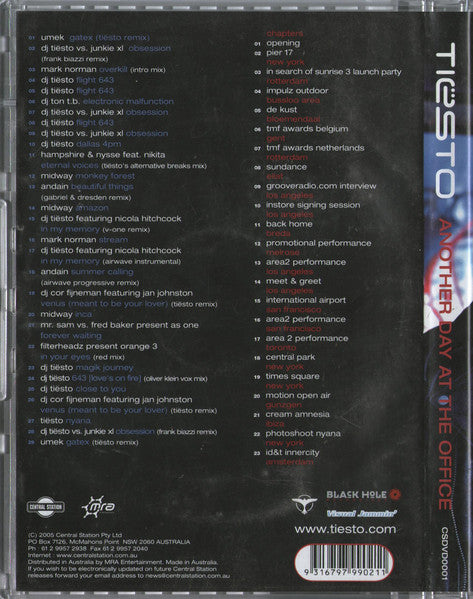 Tiësto* : Another Day At The Office (DVD, PAL)
