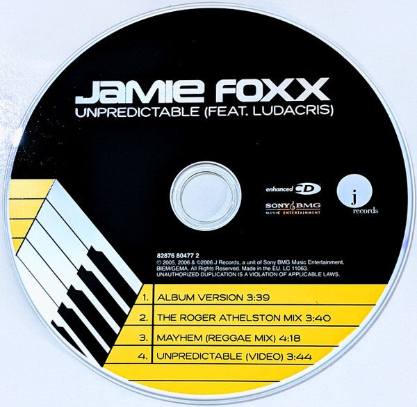 Jamie Foxx Feat. Ludacris : Unpredictable (CD, Single, Enh)