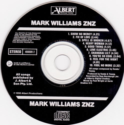 Mark Williams (4) : Mark Williams ZNZ (CD, Album)