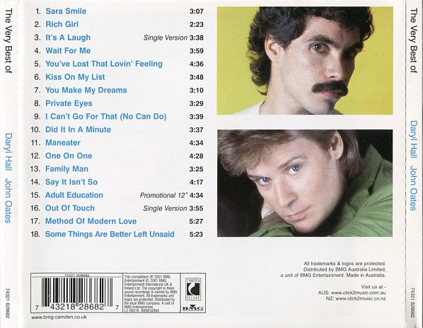 Daryl Hall & John Oates : The Very Best Of (CD, Comp)