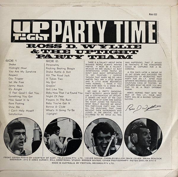 Ross D. Wyllie & The Uptight Party Team : Up Tight Party Time  (LP)