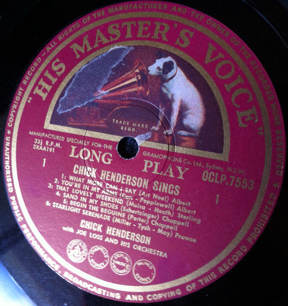 Chick Henderson With Joe Loss & His Orchestra : Chick Henderson Sings Begin The Beguine (LP, Comp, Mono)