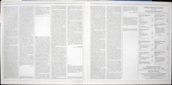 Georg Friedrich Händel, Simon Preston, The English Concert, Trevor Pinnock : Organ Concertos Op.7 (2xLP, Album, Gat)