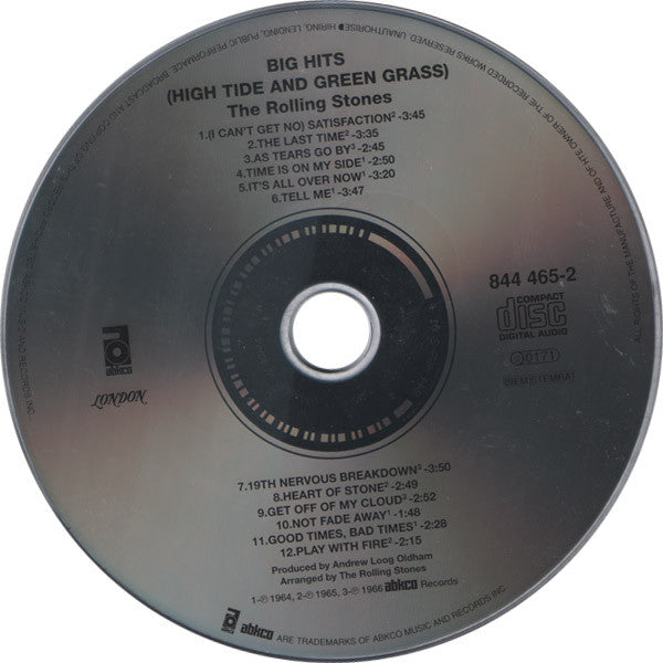 The Rolling Stones : Big Hits (High Tide And Green Grass) (CD, Comp, RE, RM)