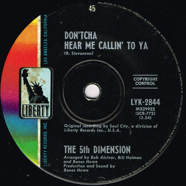 The 5th Dimension* : Aquarius - Let The Sunshine In (The Flesh Failures) (7", Single)