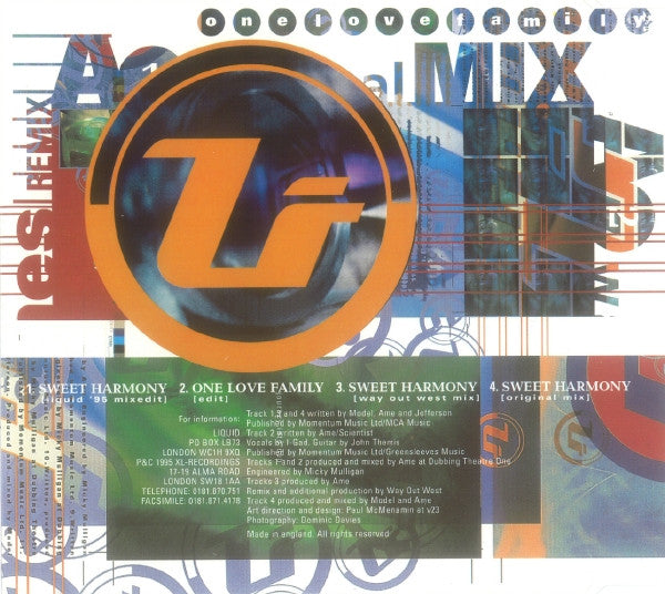 Liquid : Sweet Harmony / One Love Family (CD, Single)