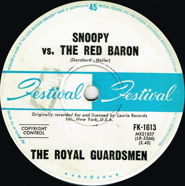 The Royal Guardsmen : Snoopy Vs. The Red Baron (7", Single)
