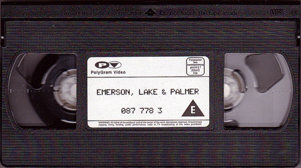 Emerson, Lake & Palmer : Welcome Back (VHS, PAL)