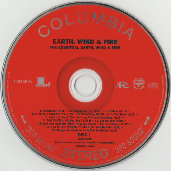 Earth, Wind & Fire : The Essential Earth, Wind & Fire (2xCD, Comp, RM, RP)