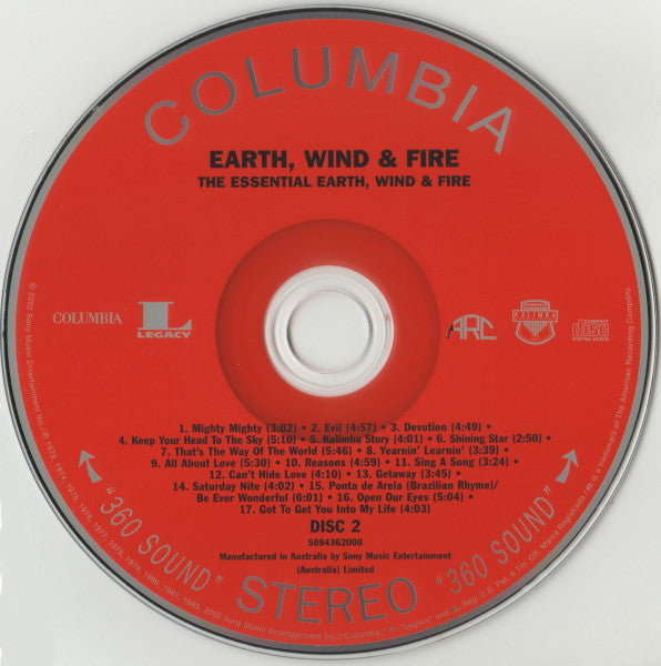 Earth, Wind & Fire : The Essential Earth, Wind & Fire (2xCD, Comp, RM, RP)