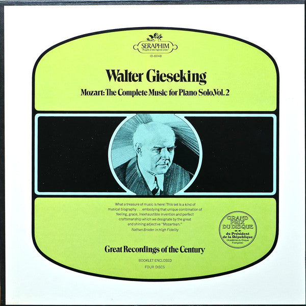 Walter Gieseking / Mozart* : The Complete Music For Piano Solo, Vol.2 (4xLP, Mono + Box, Album)