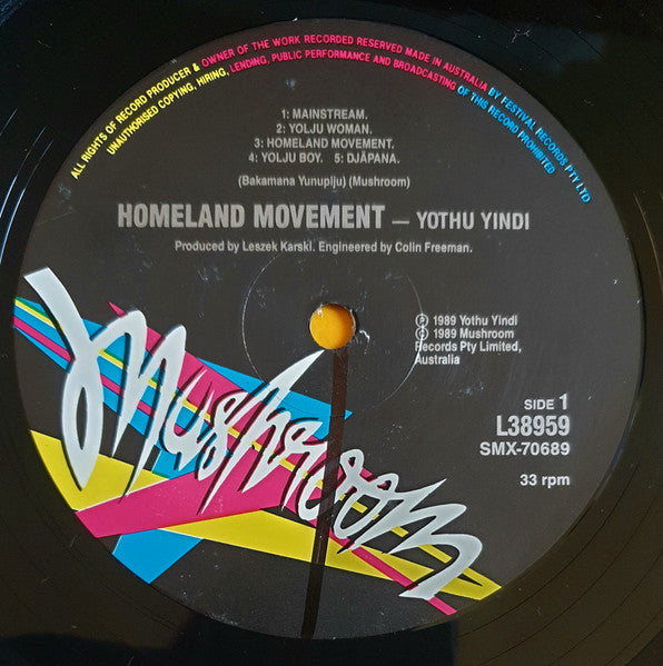 Yothu Yindi : Homeland Movement (LP, Album)