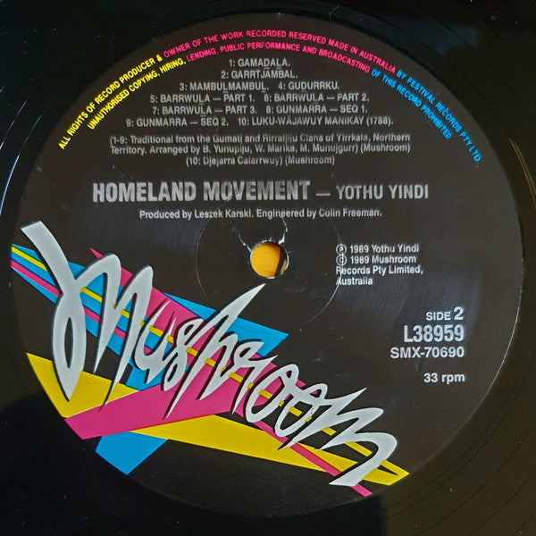 Yothu Yindi : Homeland Movement (LP, Album)