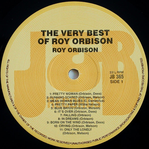 Roy Orbison : The Very Best Of Roy Orbison (LP, Comp)