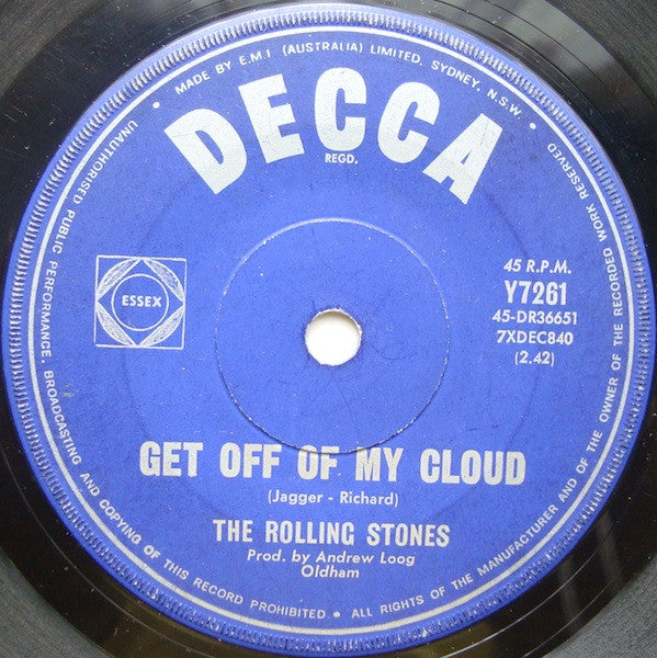 The Rolling Stones : Get Off Of My Cloud (7", Single)