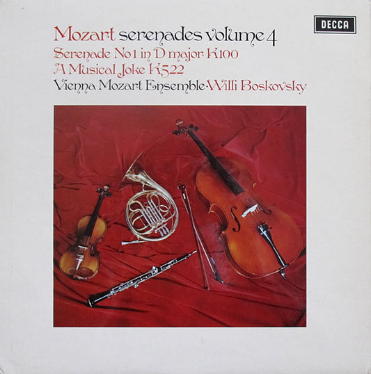 Mozart*, Vienna Mozart Ensemble* ∙ Willi Boskovsky : Serenades Volume 4: Serenade No 1 In D Major K100 / A Musical Joke K522 (LP, Fir)