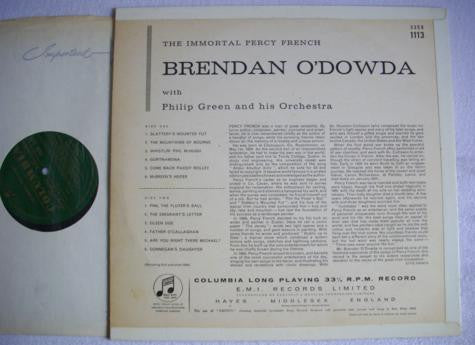 Brendan O'Dowda : The Immortal Percy French  (LP, Album, Mono)