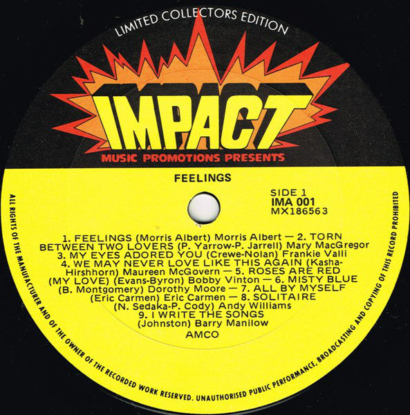 Various : Feelings (LP, Comp, Ltd)