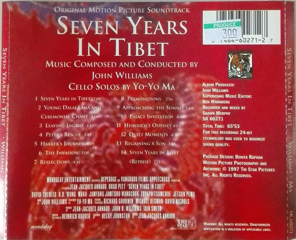 John Williams (4) : Seven Years In Tibet (Original Motion Picture Soundtrack) (CD, Album)