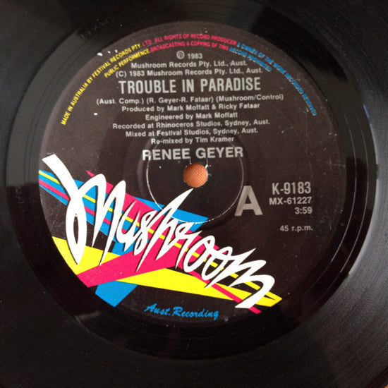 Renee Geyer : Trouble In Paradise (7", Single)