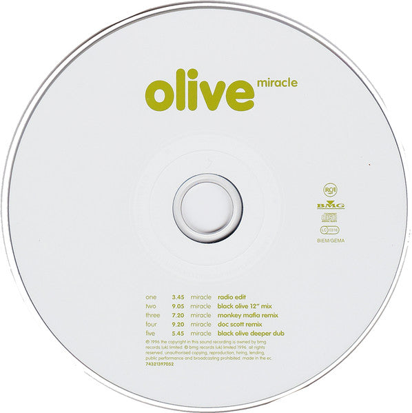 Olive : Miracle (CD, Maxi)