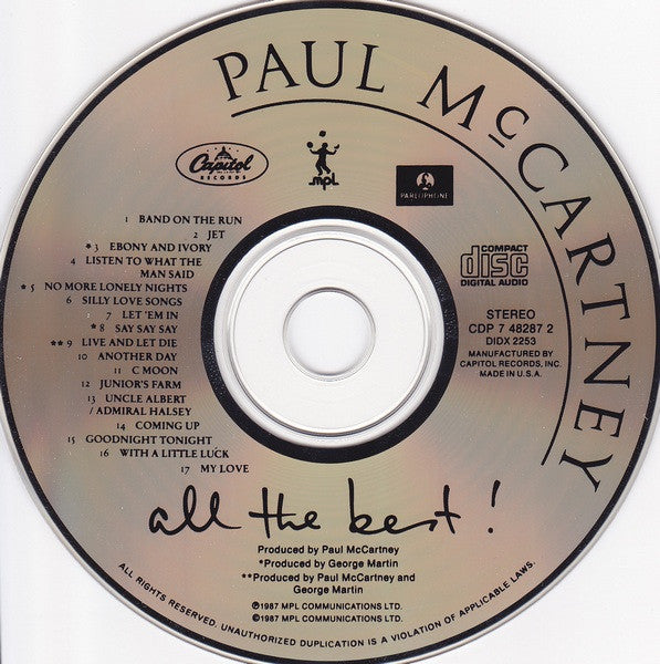 Paul McCartney : All The Best! (CD, Comp)