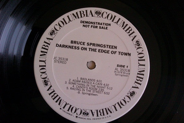 Bruce Springsteen : Darkness On The Edge Of Town (LP, Album, Promo, San)