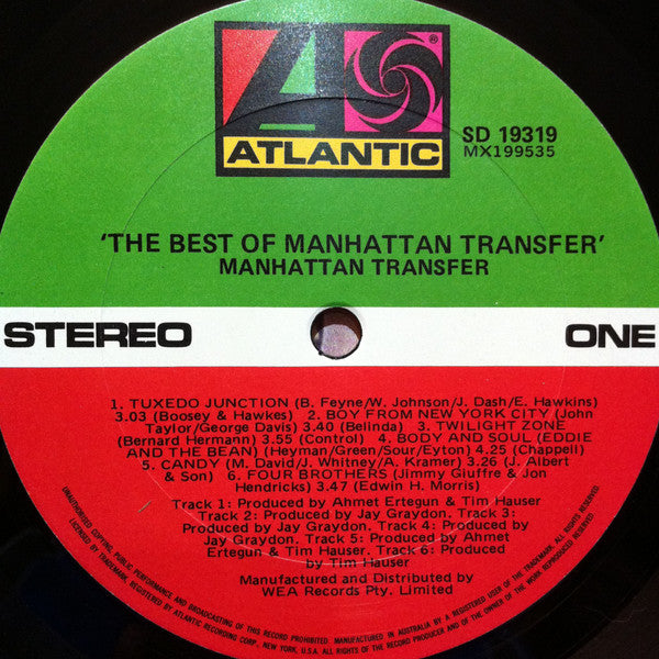 The Manhattan Transfer : The Best Of The Manhattan Transfer (LP, Comp)