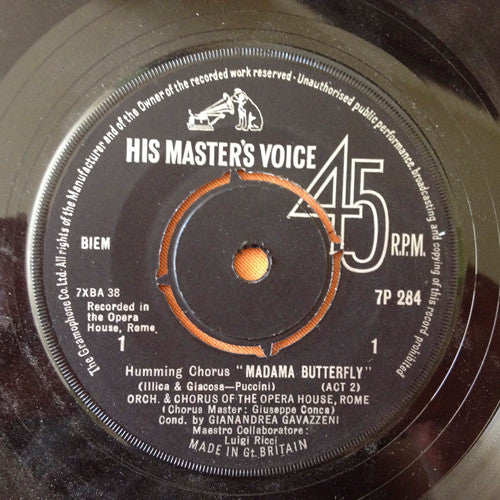 Victoria De Los Angeles, Tito Gobbi & Chorus* : Humming Chorus And Entrance Of Butterfly (7")
