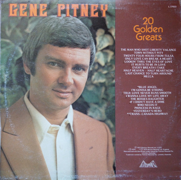 Gene Pitney : 20 Golden Greats (LP, Comp)