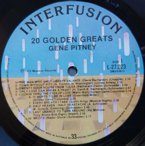 Gene Pitney : 20 Golden Greats (LP, Comp)