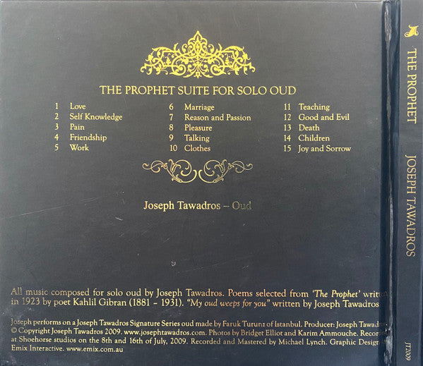 Joseph Tawadros : The Prophet (CD, Album, Ltd)