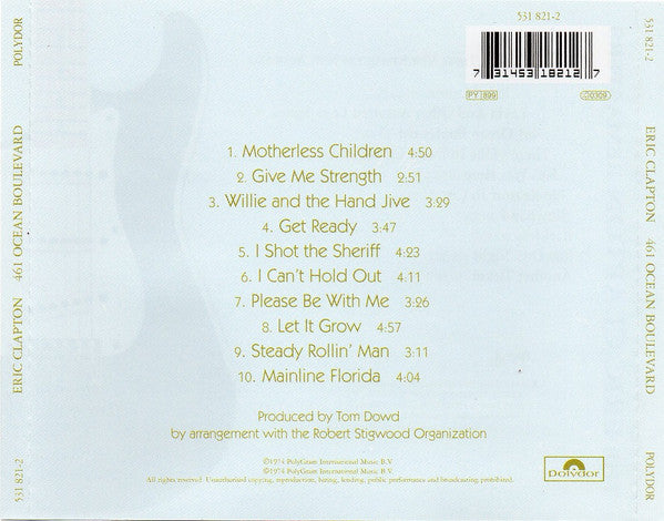 Eric Clapton : 461 Ocean Boulevard (CD, Album, RE, RM, RP, EDC)