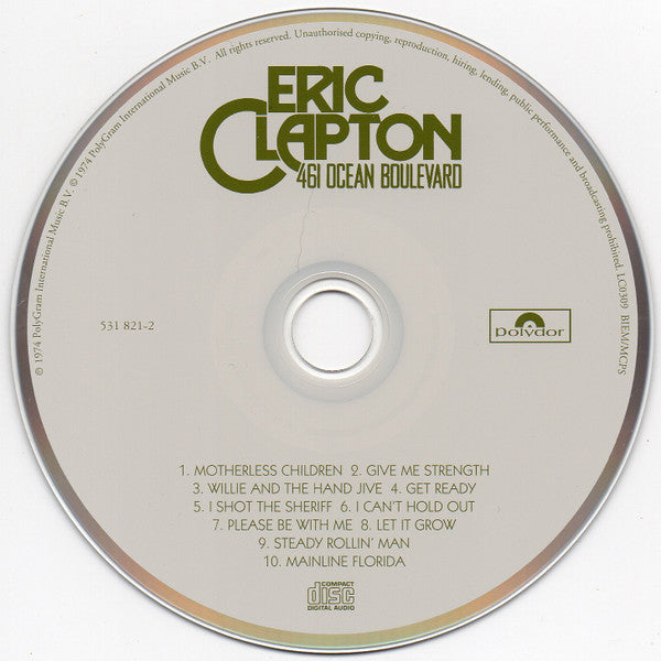 Eric Clapton : 461 Ocean Boulevard (CD, Album, RE, RM, RP, EDC)