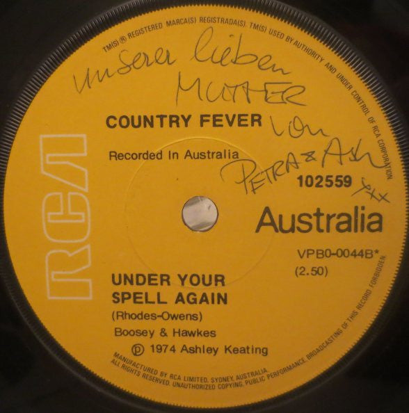 Country Fever : Wipe Out (7", Single)