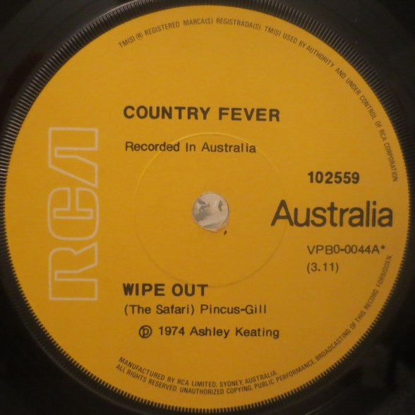 Country Fever : Wipe Out (7", Single)