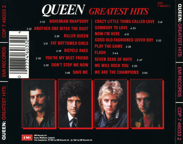 Queen : Greatest Hits (CD, Comp, RE, Red)