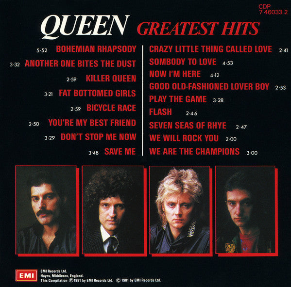Queen : Greatest Hits (CD, Comp, RE, Red)