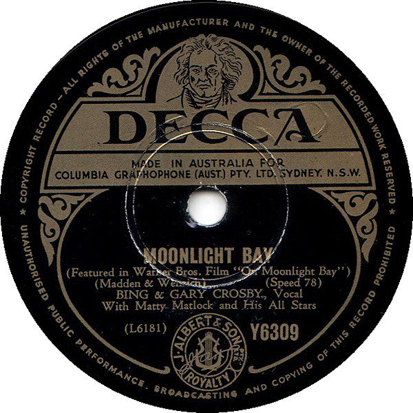 Bing Crosby & Gary Crosby (2) : Moonlight Bay / When You And I Were Young Maggie-Blues (Shellac, 10")