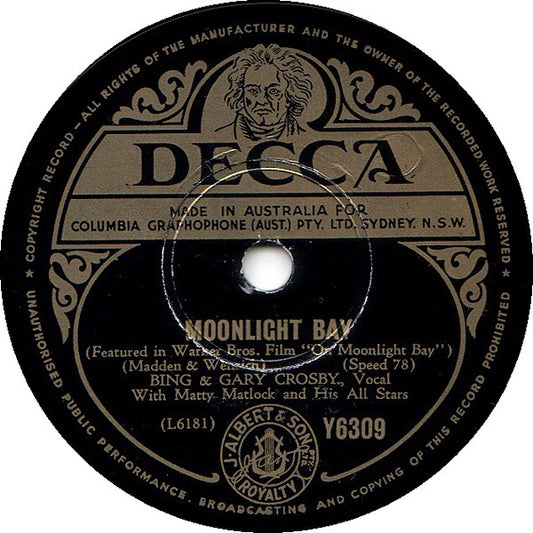 Bing Crosby & Gary Crosby (2) : Moonlight Bay / When You And I Were Young Maggie-Blues (Shellac, 10")