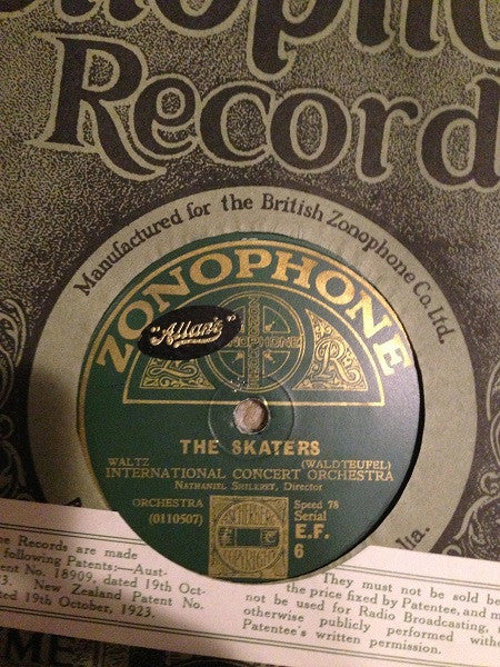 International Concert Orchestra : The Skaters / Estudiantina (Shellac, 12")
