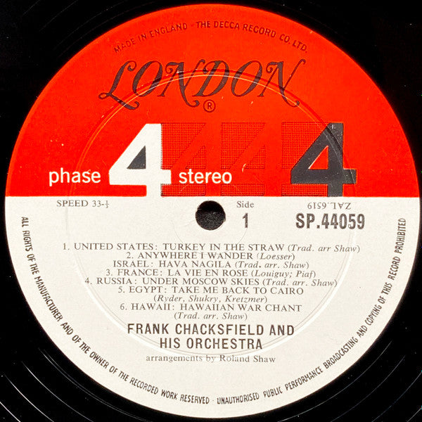 Frank Chacksfield : Globe Trotting (LP, Album)