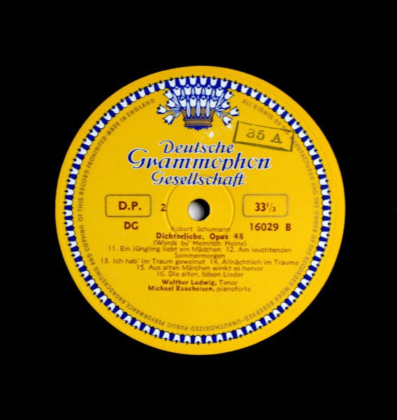 Robert Schumann, Walther Ludwig, Michael Raucheisen : Dichterliebe, Opus 48 (10", Mono)